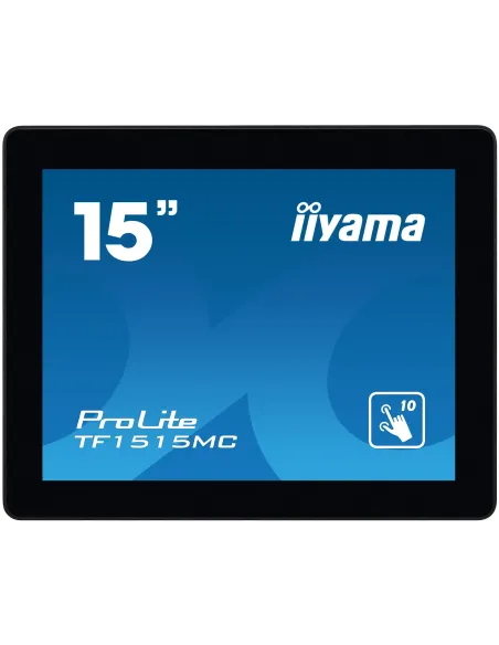 iiyama TF1515MC-B2 pantalla de señalización 38,1 cm (15") LED 350 cd   m² XGA Negro Pantalla táctil