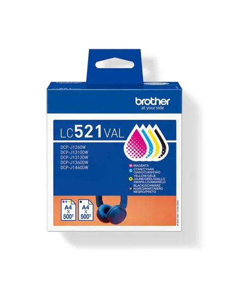 Multipack brother lc521val negro - cian - magenta - amarillo