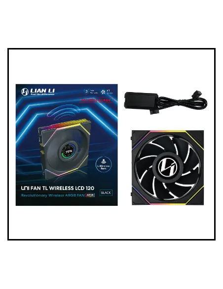 Ventilador caja gaming lian li unifan tl - lcd inalambrico argb 120mm negro Ventilador caja gaming lian li unifan tl - lcd inalambrico argb 120mm negro