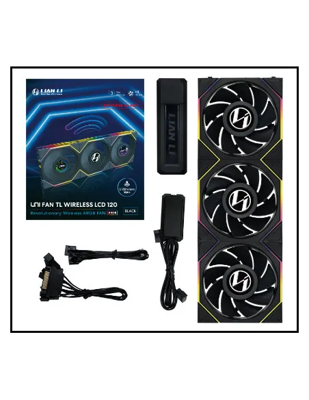 Ventilador caja gaming lian li unifan tl - lcd inalambrico argb 3x 120mm negro Ventilador caja gaming lian li unifan tl - lcd inalambrico argb 3x 120mm negro
