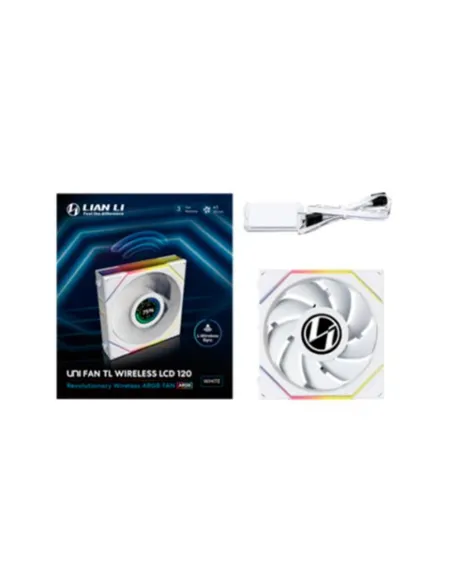 Ventilador caja lian li unifan tl - lcd wireless argb 120mm white Ventilador caja lian li unifan tl - lcd wireless argb 120mm white