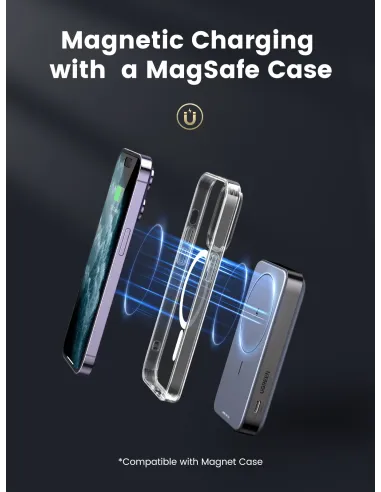 Ugreen 10000mAh Mini Powerbank Wireless 20W with MagSafe grey