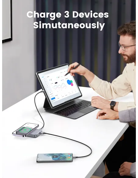 Ugreen 10000mAh Mini Powerbank Wireless 20W with MagSafe grey