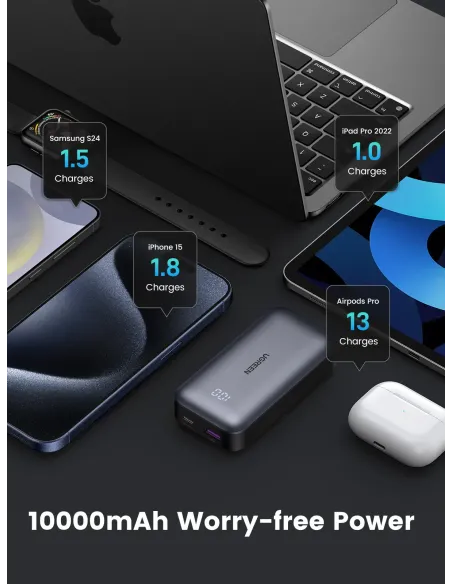 Ugreen 10000mAh Mini Powerbank Quick Charging 30W Gris