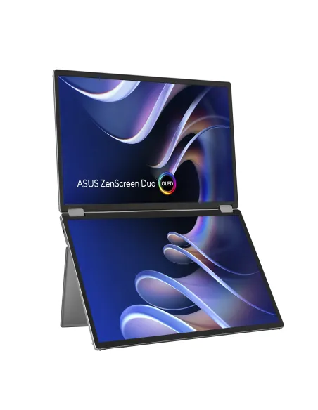 ASUS ZenScreen Duo OLED MQ149CD pantalla para PC 35,6 cm (14") 1920 x 1200 Pixeles WUXGA Plata