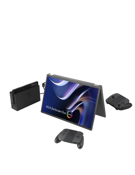 ASUS ZenScreen Duo OLED MQ149CD pantalla para PC 35,6 cm (14") 1920 x 1200 Pixeles WUXGA Plata