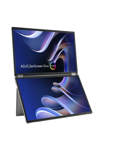 ASUS ZenScreen Duo OLED MQ149CD pantalla para PC 35,6 cm (14") 1920 x 1200 Pixeles WUXGA Plata