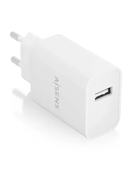 AISENS Cargador USB 10W alta eficiencia, 5V 2A, Blanco