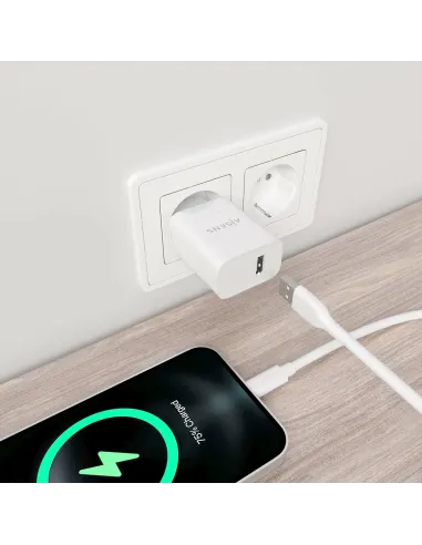 AISENS Cargador USB 10W alta eficiencia, 5V 2A, Blanco