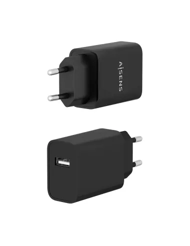 AISENS Cargador USB 10W alta eficiencia, 5V 2A, Negro