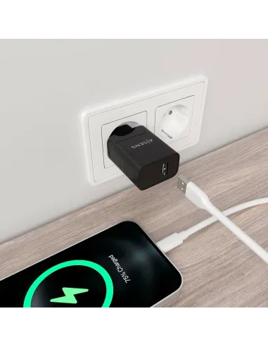 AISENS Cargador USB 10W alta eficiencia, 5V 2A, Negro