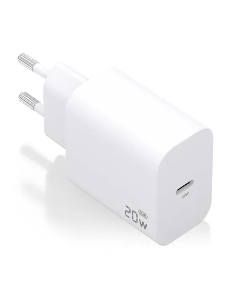 AISENS Cargador GaN 20W, 1xUSB-C PD3.0, Blanco