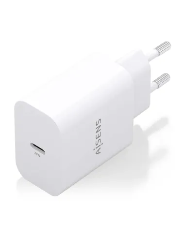 AISENS Cargador GaN 20W, 1xUSB-C PD3.0, Blanco