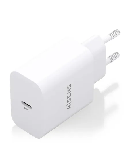 AISENS Cargador GaN 20W, 1xUSB-C PD3.0, Blanco