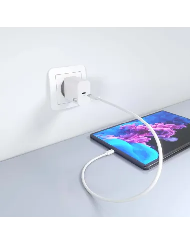 AISENS Cargador GaN 20W, 1xUSB-C PD3.0, Blanco