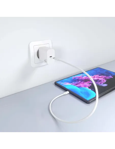 AISENS Cargador GaN 20W, 1xUSB-C PD3.0, Blanco