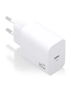AISENS Cargador GaN 30W, 1xUSB-C PD3.0, Blanco