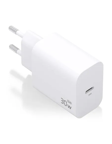 AISENS Cargador GaN 30W, 1xUSB-C PD3.0, Blanco