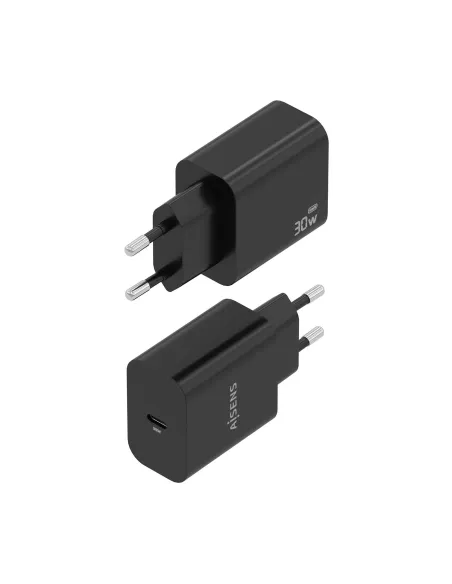 AISENS Cargador GaN 30W, 1xUSB-C PD3.0, Negro AISENS Cargador GaN 30W, 1xUSB-C PD3.0, Negro