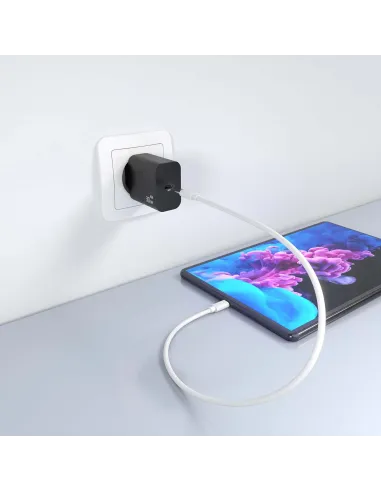 AISENS Cargador GaN 30W, 1xUSB-C PD3.0, Negro