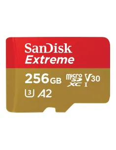 Tarjeta memoria micro secure digital 256gb sandisk extreme clase 10 uhs - i u3 + adaptador
