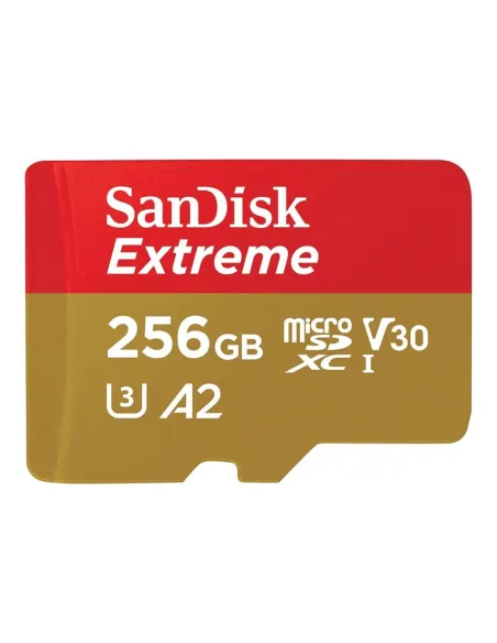 Tarjeta memoria micro secure digital 256gb sandisk extreme clase 10 uhs - i u3 + adaptador