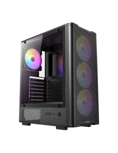 Caja ordenador gaming antec vx - 320 atx argb cristal templado negra