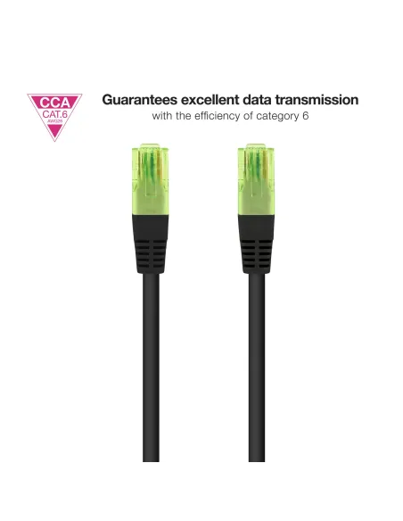 Nanocable Cable de Red Latiguillo RJ45 CAT.6 UTP AWG26 CCA, Negro, 30 m