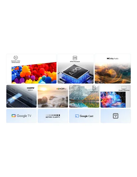 TCL P6K 43P6K Televisor 109,2 cm (43") 4K Ultra HD Smart TV Wifi Metálico