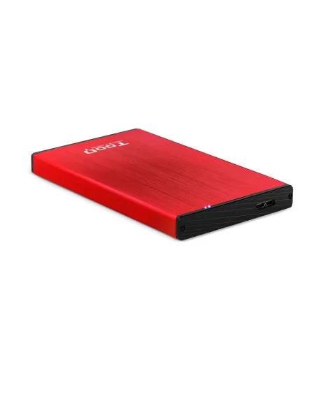 TooQ TQE-2527R caja para disco duro externo Caja de disco duro (HDD) Negro, Rojo 2.5"