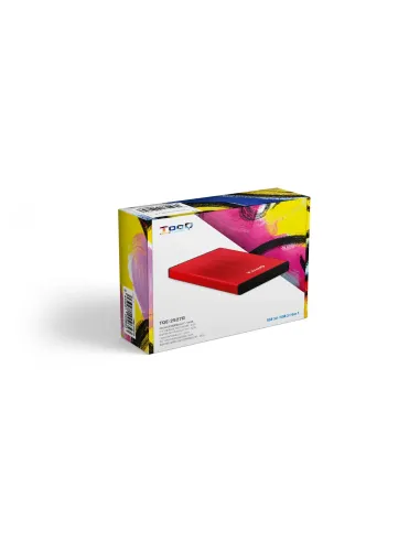 TooQ TQE-2527R caja para disco duro externo Caja de disco duro (HDD) Negro, Rojo 2.5"