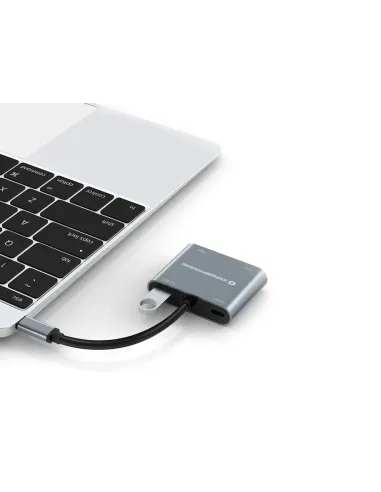 Conceptronic DONN16G Alámbrico USB 3.2 Gen 1 (3.1 Gen 1) Type-C Gris