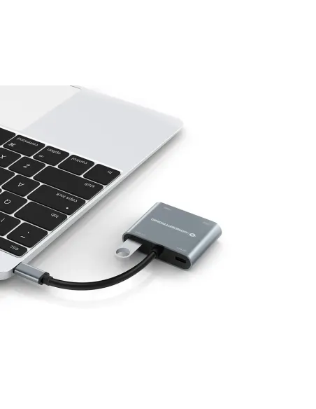 Conceptronic DONN16G Alámbrico USB 3.2 Gen 1 (3.1 Gen 1) Type-C Gris