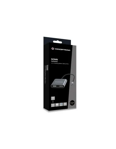 Conceptronic DONN16G Alámbrico USB 3.2 Gen 1 (3.1 Gen 1) Type-C Gris