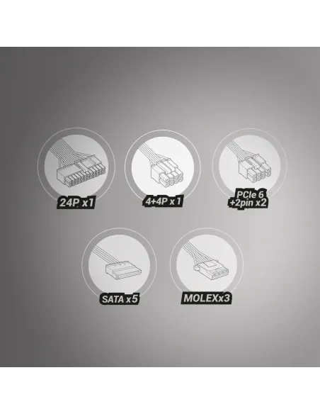 Tacens RADIX VII AG 600S, Fuente Alimentación PC ATX 600W, 10 Años Garantía, 80Plus Silver, 87% Eficiencia, Tecnologías SMD y Tacens RADIX VII AG 600S, Fuente Alimentación PC ATX 600W, 10 Años Garantía, 80Plus Silver, 87% Eficiencia, Tecnologías SMD y