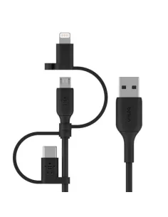 Belkin BOOST CHARGE cable USB 1 m USB A USB C/Micro-USB B/Lightning Negro