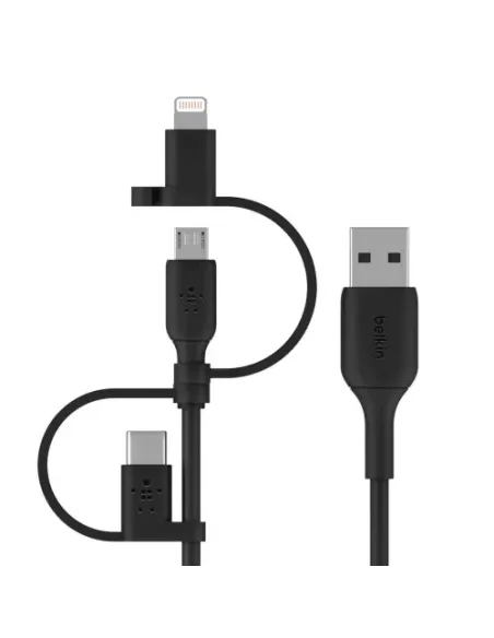 Belkin BOOST CHARGE cable USB 1 m USB A USB C/Micro-USB B/Lightning Negro