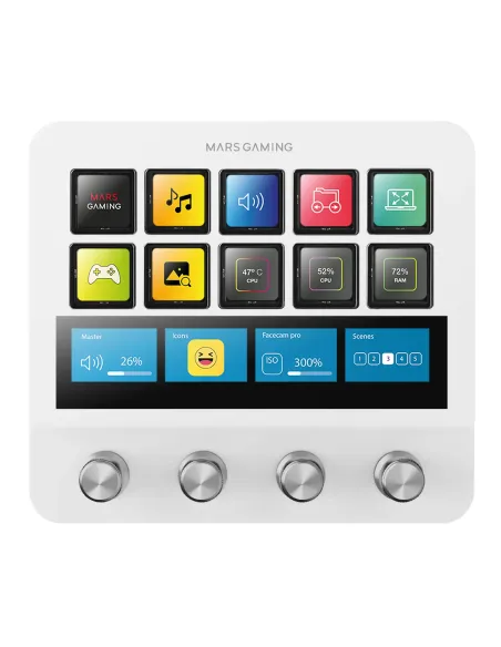 Mars Gaming MS-DPROW Blanco 10 botones Mars Gaming MS-DPROW Blanco 10 botones