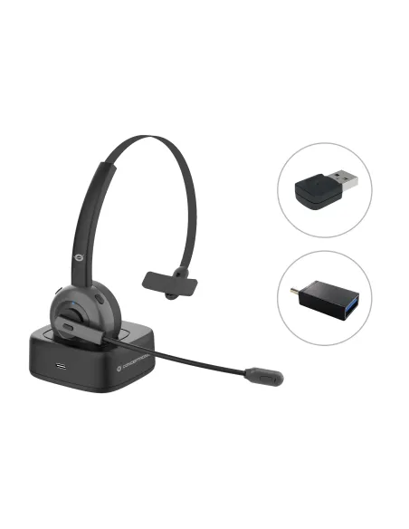 Conceptronic POLONA03BDA auricular y casco Auriculares Inalámbrico Diadema Oficina Centro de llamadas Bluetooth Base de carga
