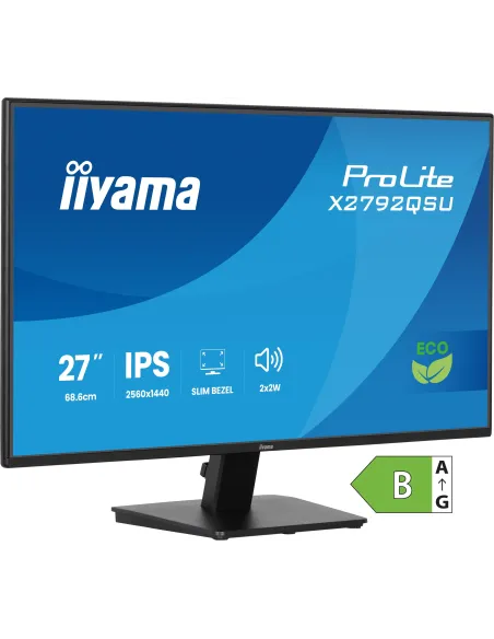 iiyama ProLite X2792QSU-B1 pantalla para PC 68,6 cm (27") 2560 x 1440 Pixeles Quad HD Negro