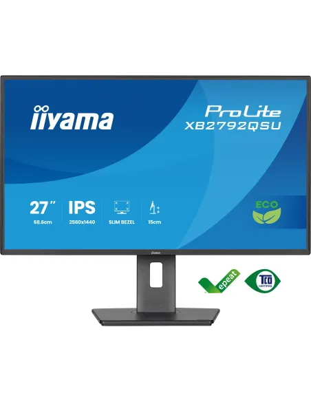iiyama ProLite XB2792QSU-B1 pantalla para PC 68,6 cm (27") 2560 x 1440 Pixeles Quad HD Negro