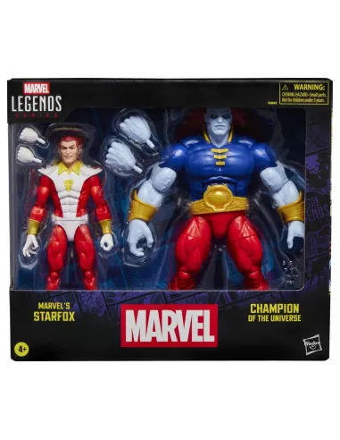 Pack 2 figuras hasbro marvel legends series marvel's starfox & champion of the universe