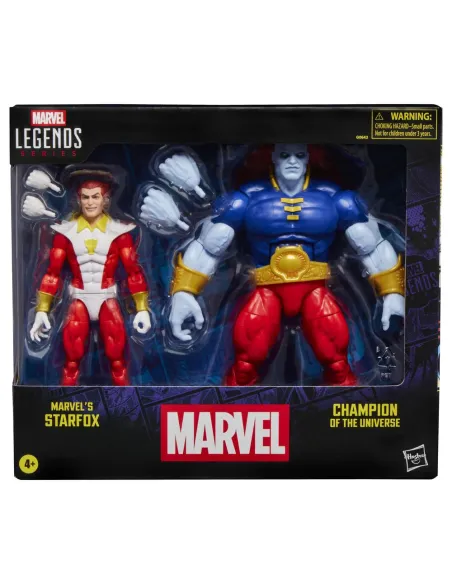 Pack 2 figuras hasbro marvel legends series marvel's starfox & champion of the universe