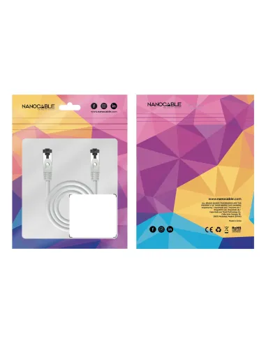 Nanocable Cable de Red Latiguillo Cat.8.1 2GHz LSZH SSTP AWG26, Gris, 25 cm