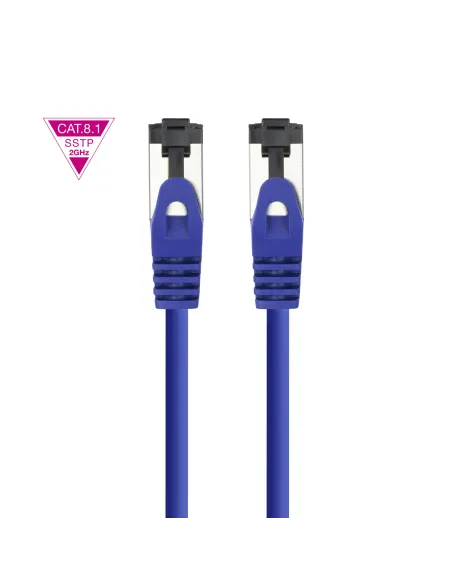 Nanocable Cable de Red Latiguillo Cat.8.1 2GHz LSZH SSTP AWG26, Azul, 25 cm