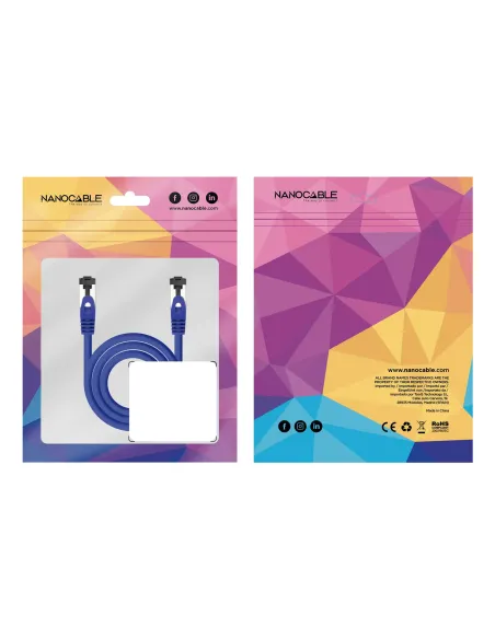 Nanocable Cable de Red Latiguillo Cat.8.1 2GHz LSZH SSTP AWG26, Azul, 25 cm