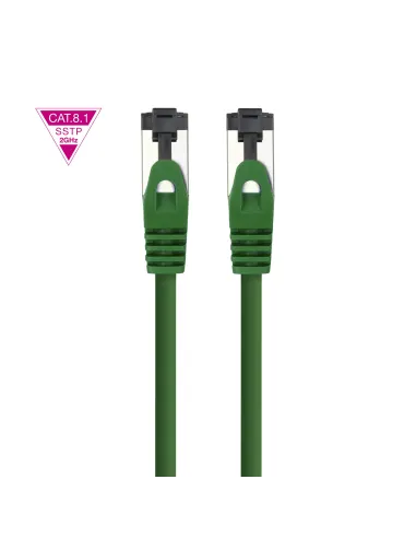 Nanocable Cable de Red Latiguillo Cat.8.1 2GHz LSZH SSTP AWG26, Verde, 25 cm
