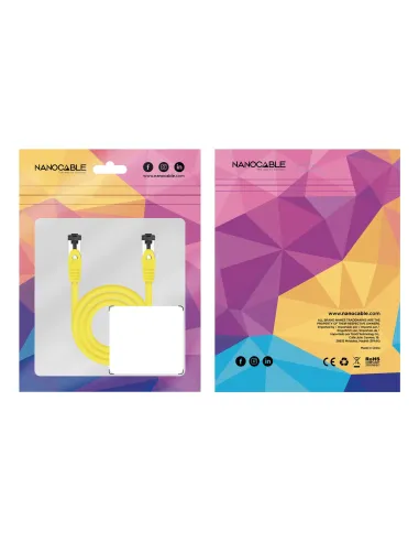 Nanocable Cable de Red Latiguillo Cat.8.1 2GHz LSZH SSTP AWG26, Amarillo, 25 cm