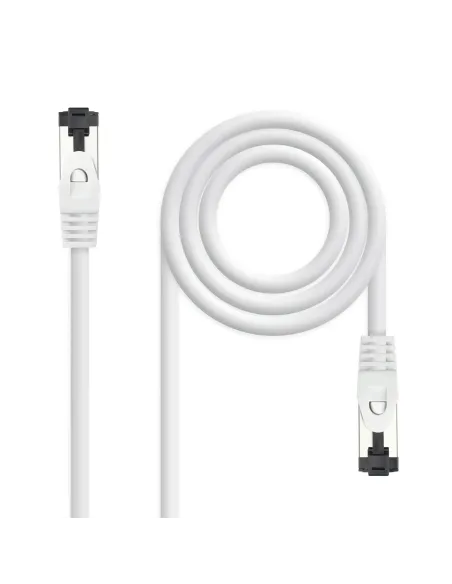 Nanocable Cable de Red Latiguillo Cat.8.1 2GHz LSZH SSTP AWG26, Blanco, 30 cm