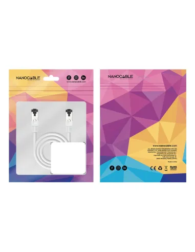 Nanocable Cable de Red Latiguillo Cat.8.1 2GHz LSZH SSTP AWG26, Blanco, 0.5 m